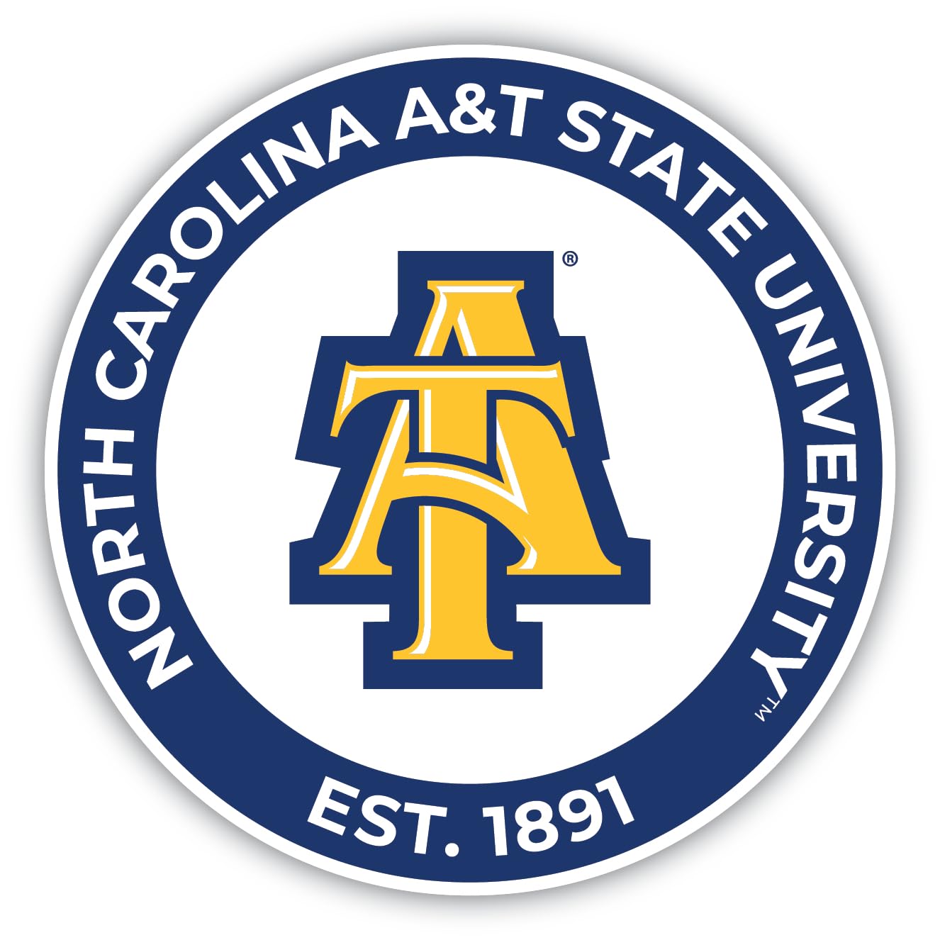 North Carolina A&T State Aggies Decorative Round Magnet Officially Licensed Collegiate Product 2-Inch