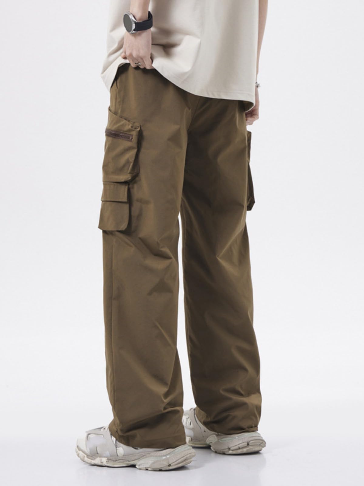 Tuta Multi-Tasca in Stile Americano per Gli Uomini, Pantaloni Casual retrò Sportivi Primavera ed Estate per Le Coppie