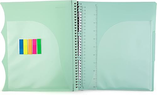 Miniatura 3 de Mintra Office Durable PREMIUM Spiral Notebook (Sage Green, 3 Subject (8.5in x 11in))