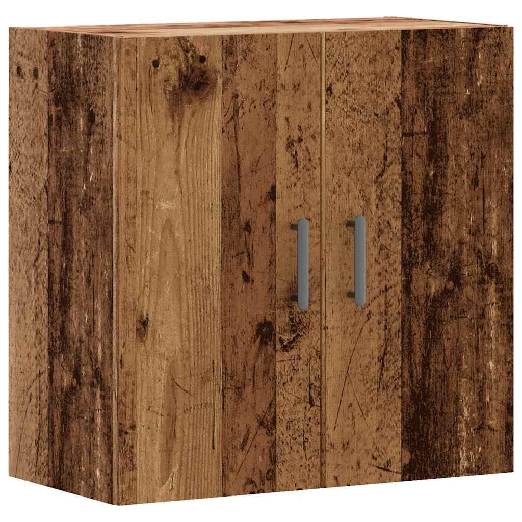 vidaXL Armario Pared Madera ingeniería Envejecida 60x31x60 cm, Armario montado en la Pared, Armario de Almacenamiento, Armario de Pared Colgante