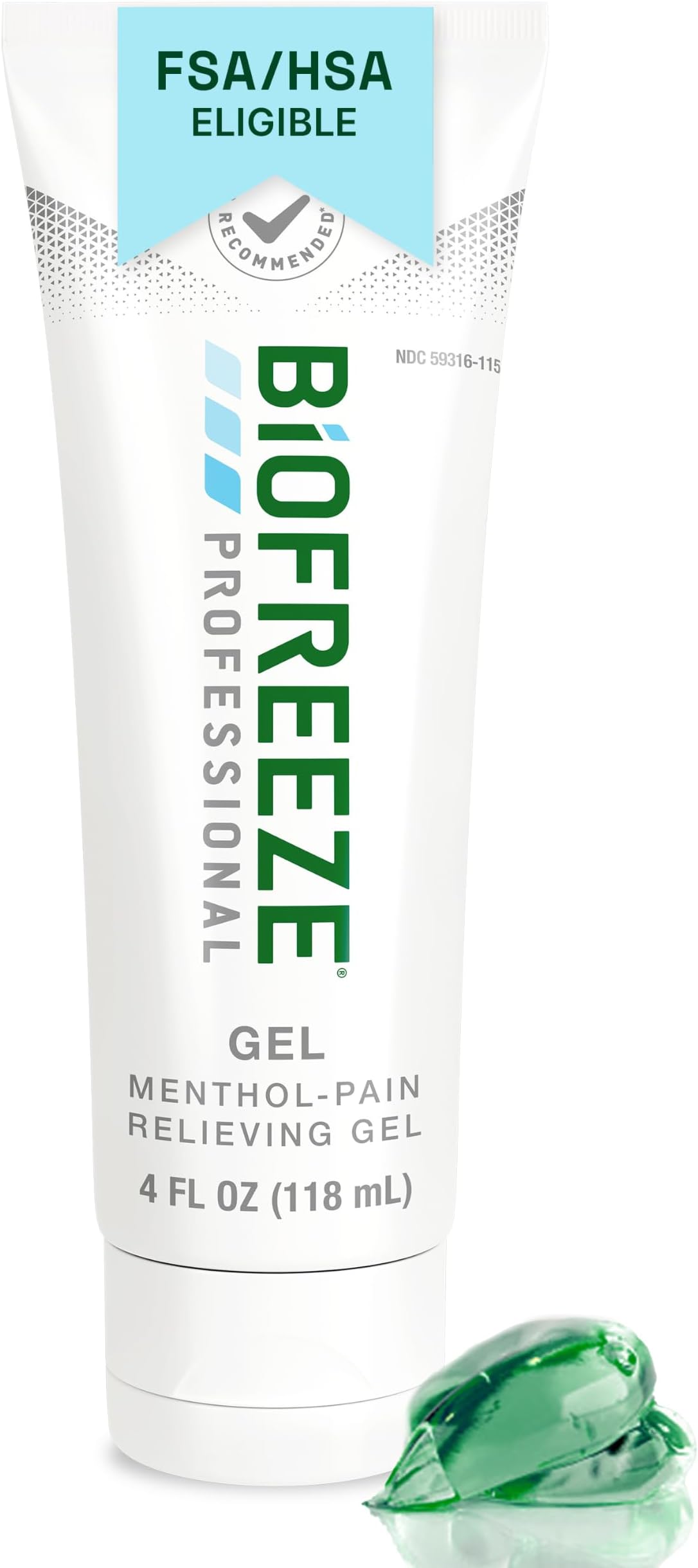 Professional Pain Relief Gel, Cooling Menthol, 4 FL OZ