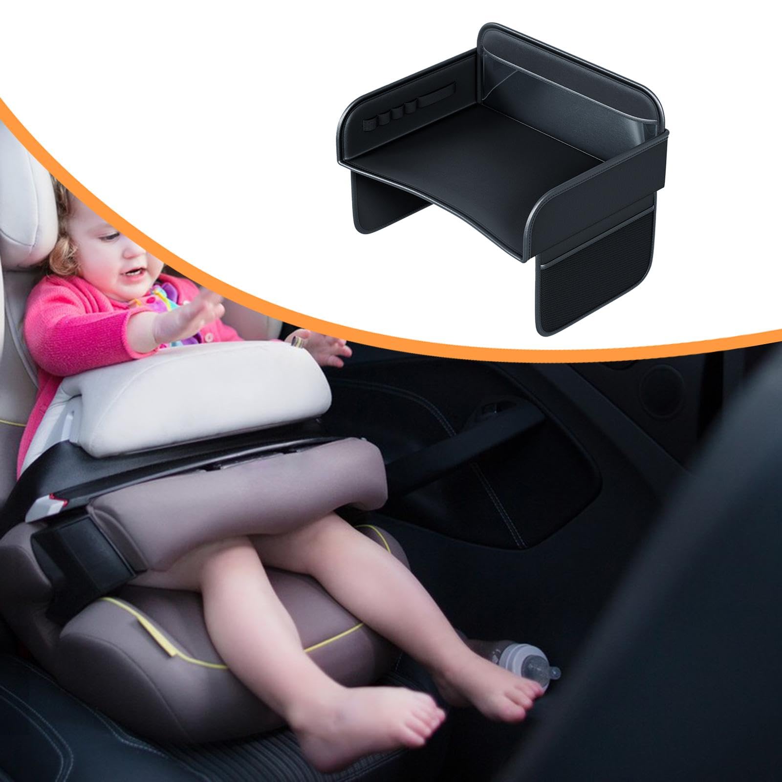 Reisetablett für Kinder mit Sitzorganizer, Inklusive Getränkehalter, Fleckenabweisend, Geräumig, Aus PVC, Ideal Als Autositztisch Oder Schoßablage.