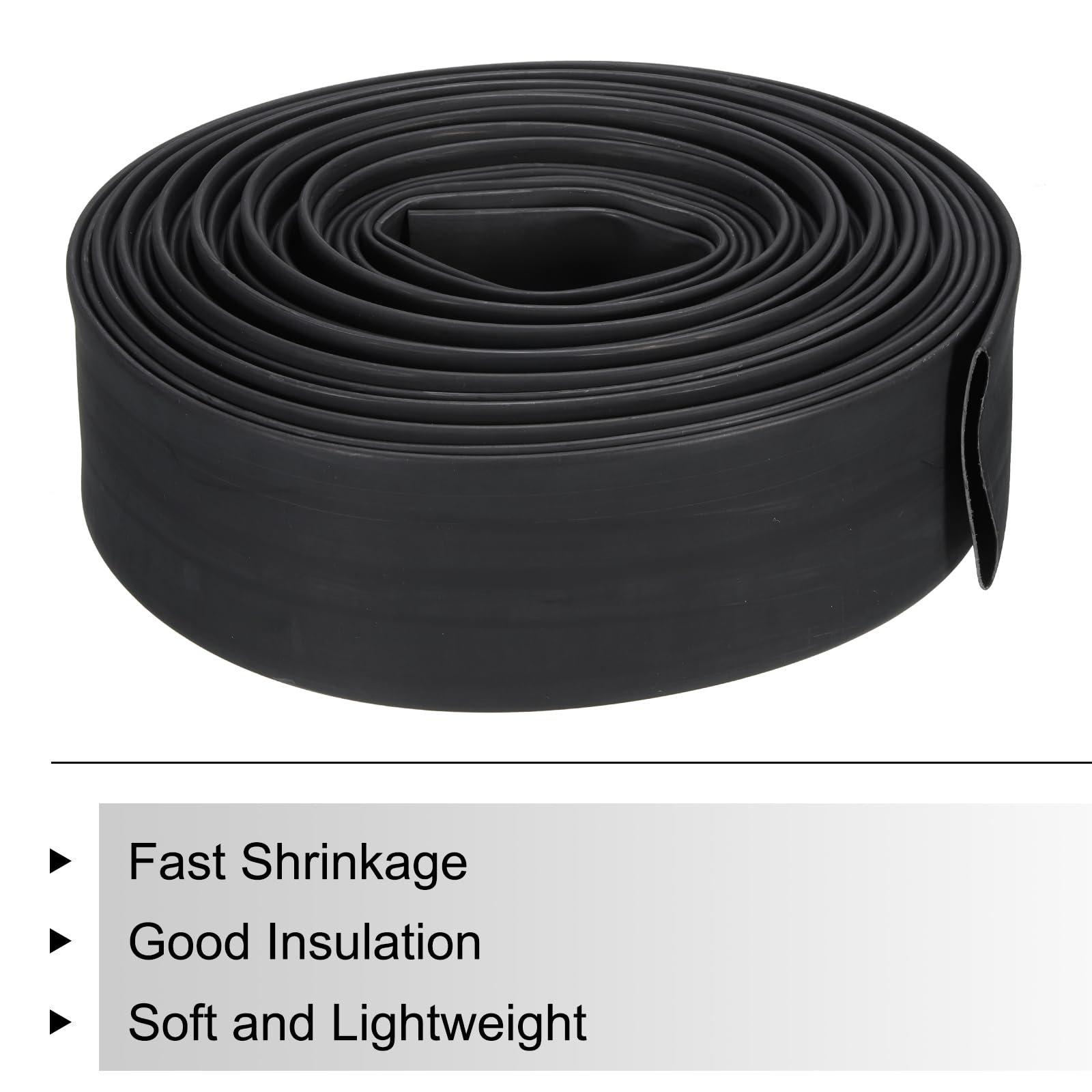 QUARKZMAN 36mm Dia 33 Piedi Guaina Termorestringente Nera, 4:1 Tubo Termorestringente per Cavi Elettrici Doppia Parete Adesivo Foderato Marino Impermeabile Industriali Avvolgicavo