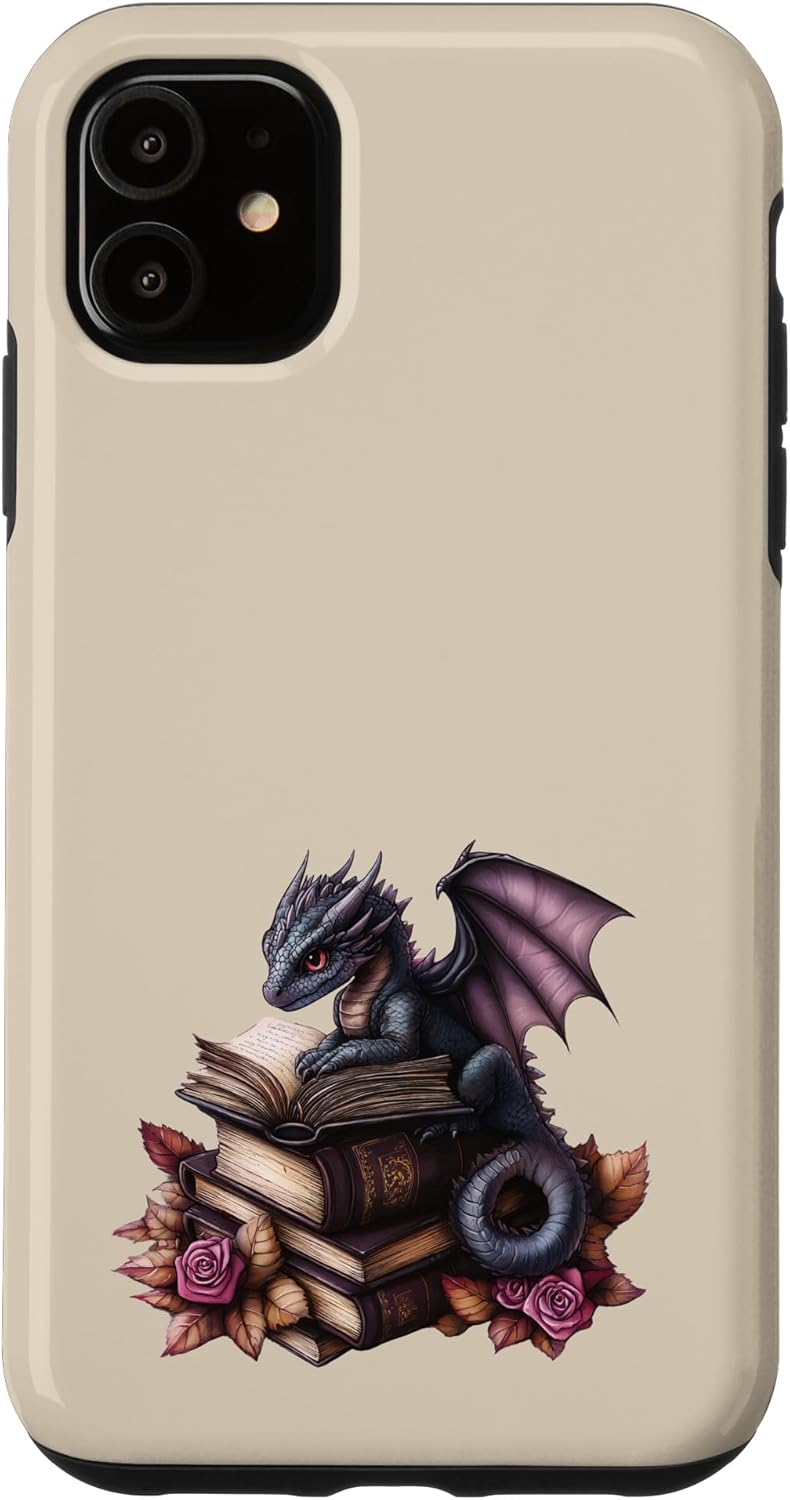 Dragon Rider Book Lover Romantasy Bookish Fantasy Readers Case for iPhone 12/12 Pro