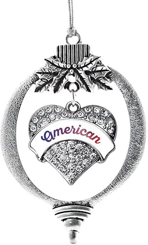 Miniatura 159 de Inspired Silver Adornos festivos de dije de corazón pave de plata con circonitas cúbicas