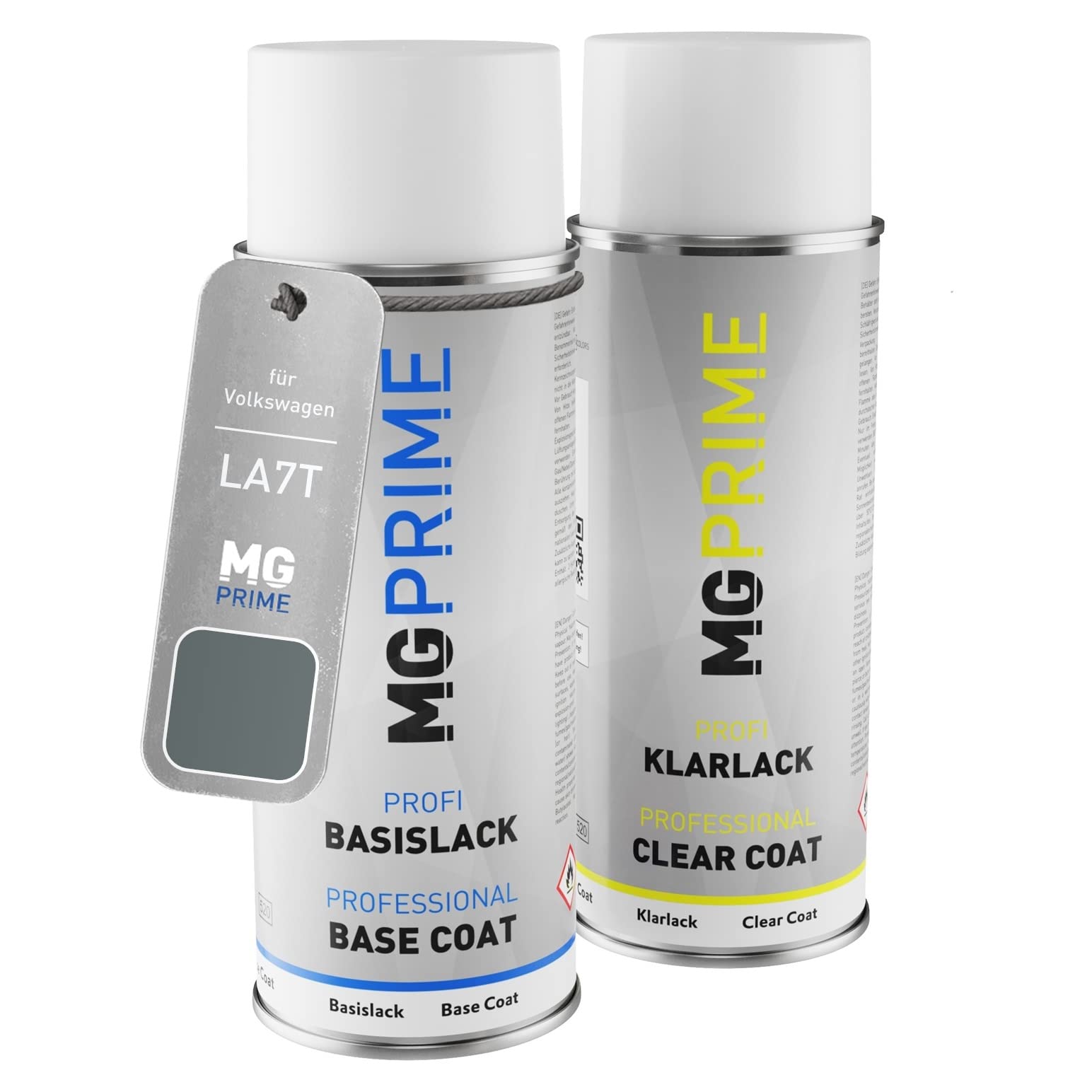 Mg Prime United Grey Metallic Car Paint Spray Can Set For Volkswagen Vw La7t / A7t / X6 /Cinza Unted Base Coat Clear Coat Spray Can 400Ml