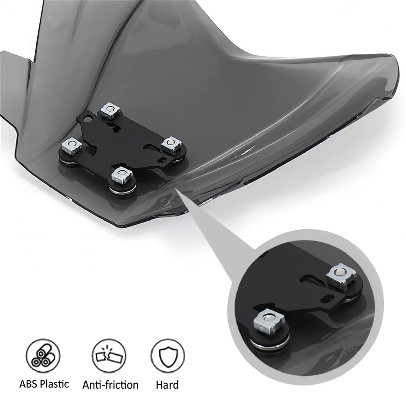 Parabrezza Moto Spoiler Adatto per parabrezza per moto Keeway RKF 125 2018-2020, parabrezza in acrilico, deflettore antivento(Black)