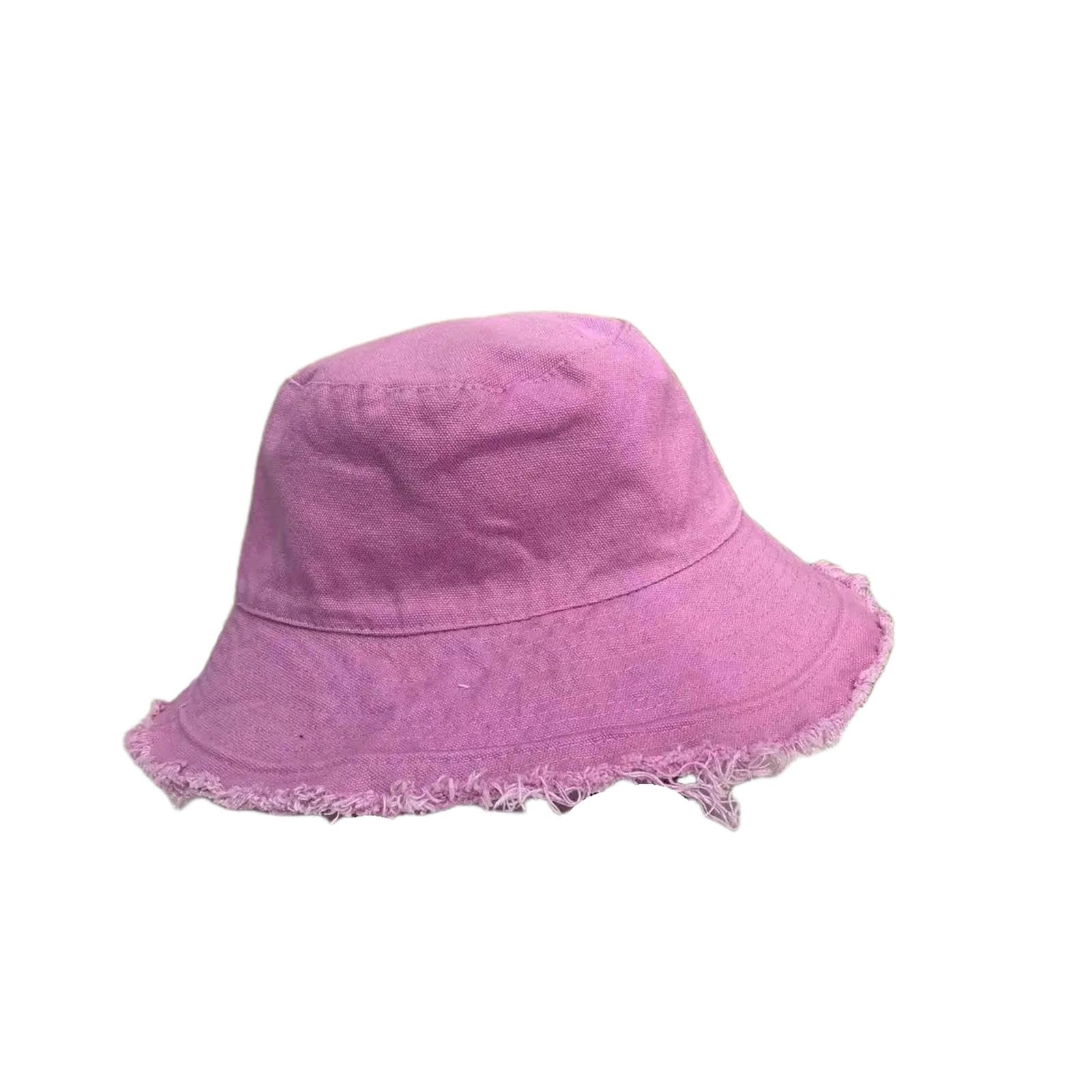SuChengSSBucket Hat Bucket Hat Women Sun Cap Men Frayed Expedition Bucket Hats Baseball Golf Caps