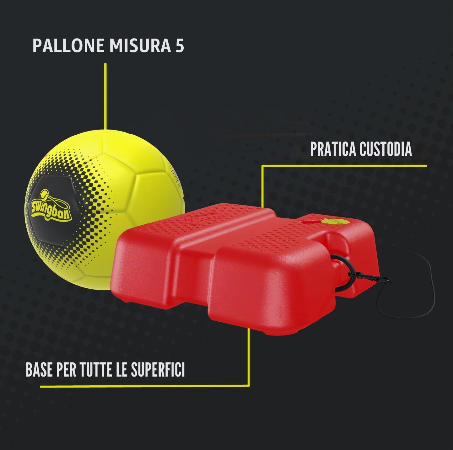 Swingball Reflex Soccer Football Training Aid, attività all'aperto, Giochi da Giardino, Pratica di Calcio, Swingball Football, Adatto per Ragazzi e Ragazze dai 6 Anni in su