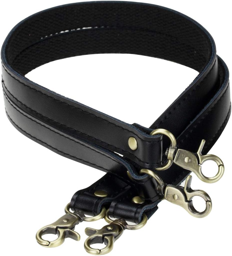 Allzedream Genuine Leather Purse Strap Sewing Canvas Replacement Handbag Shoulder Bag 2 Pcs - Image 5