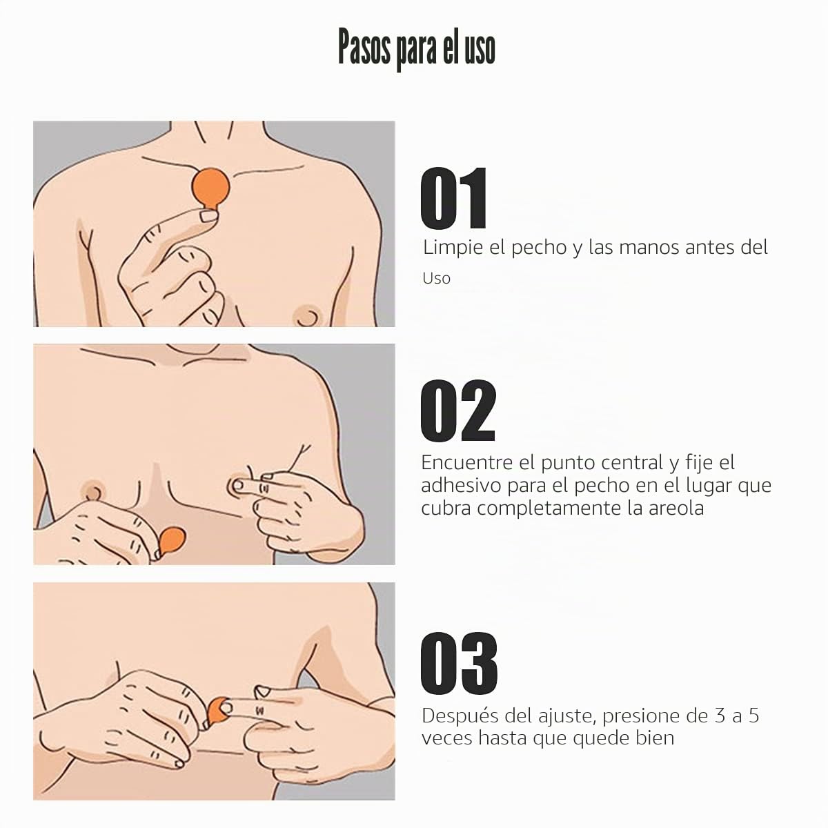 Pezoneras Running Hombre Pezones - Desechables Cubierta de Pezón Transpirable Adhesivas Invisibles Impermeable, para Correr Maratón,Antifricción, 30 mm (No Use Mano en Cara Adhesiva)