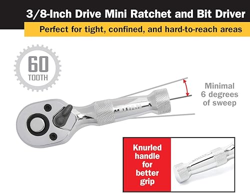 Miniatura 7 de Titan 12103 14 pulgadas y 38 pulgadas de doble unidad x 4-18 pulgadas 60 dientes de doble cabeza mini trinquete