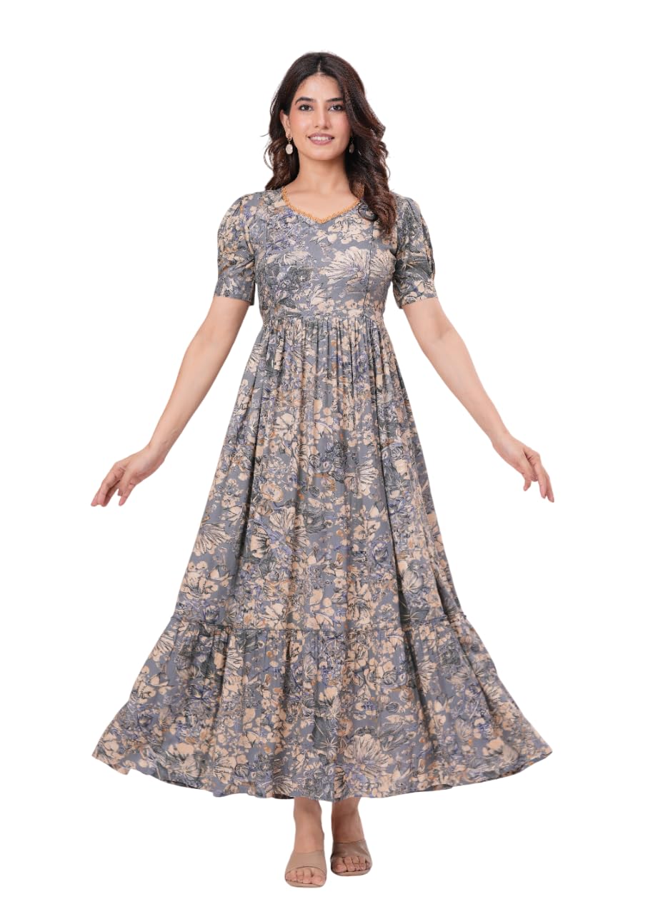 Rayon Women's Anarkali Maternity Feeding Kurta/Kurti with Zipper | Comfortable & Elegant Pre and Post Pregnancy Kurti Dress/Kurta Dress-image-48