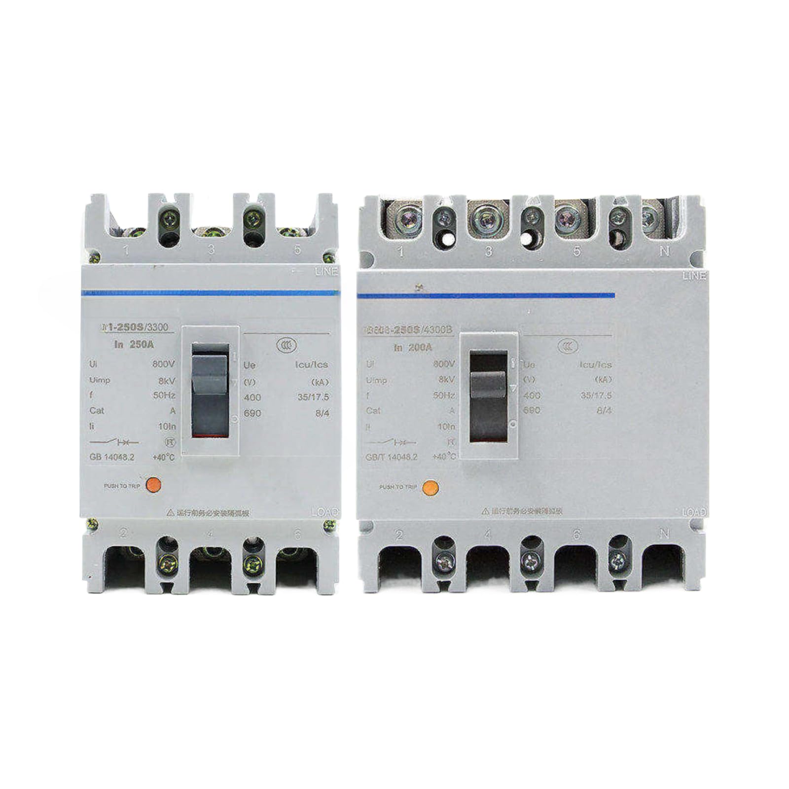 Disjoncteur 250S triphasé idéal pour la rénovation des armoires électriques d'ateliers - 2
