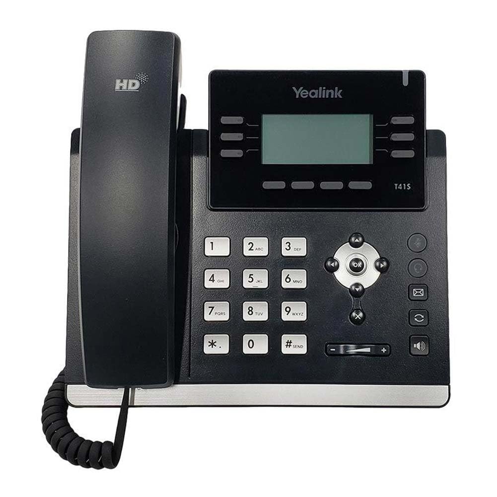 Yealink SIP-T41S Telephone VoIP, grand ecran LCD HD, prend en charge 6 comptes SIP (Reconditionné)