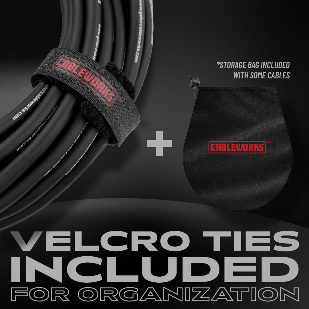 Gator Cableworks GCWH-INS-30QT Headliner Instrumentenkabel 9 m – gerade auf gerade – robust & flexibel