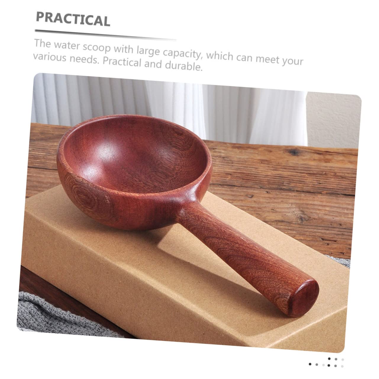 BESTonZON 2pièces Louche Bois Avec Manche Ergonomique Pour Cuisine Et Jardin Ustensile Polyvalent Pour Arroser Et Servir Pour Cuisson Lavage Des Légumes