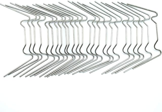 SUREH 200pcs Stainless Steel Glazing Clips Glazing W Wire Clips Spring Greenhouse Glass Pane Fixing Clips