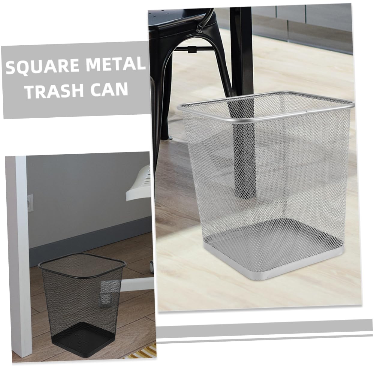 Cestino Della Spazzatura Metallo Rete Per Ufficio e Casa Cestino Elegante e Versatile Per Camera Da Letto Cucina e Ambienti Di Lavoro