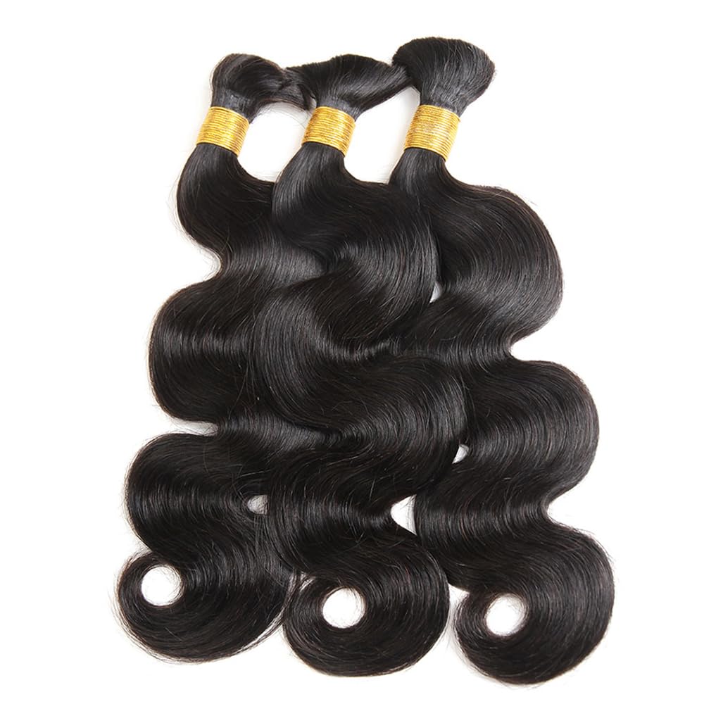 Amazon.com : TIJRLGVBN Bulk Human Hair Body Wave 3 Bundles 