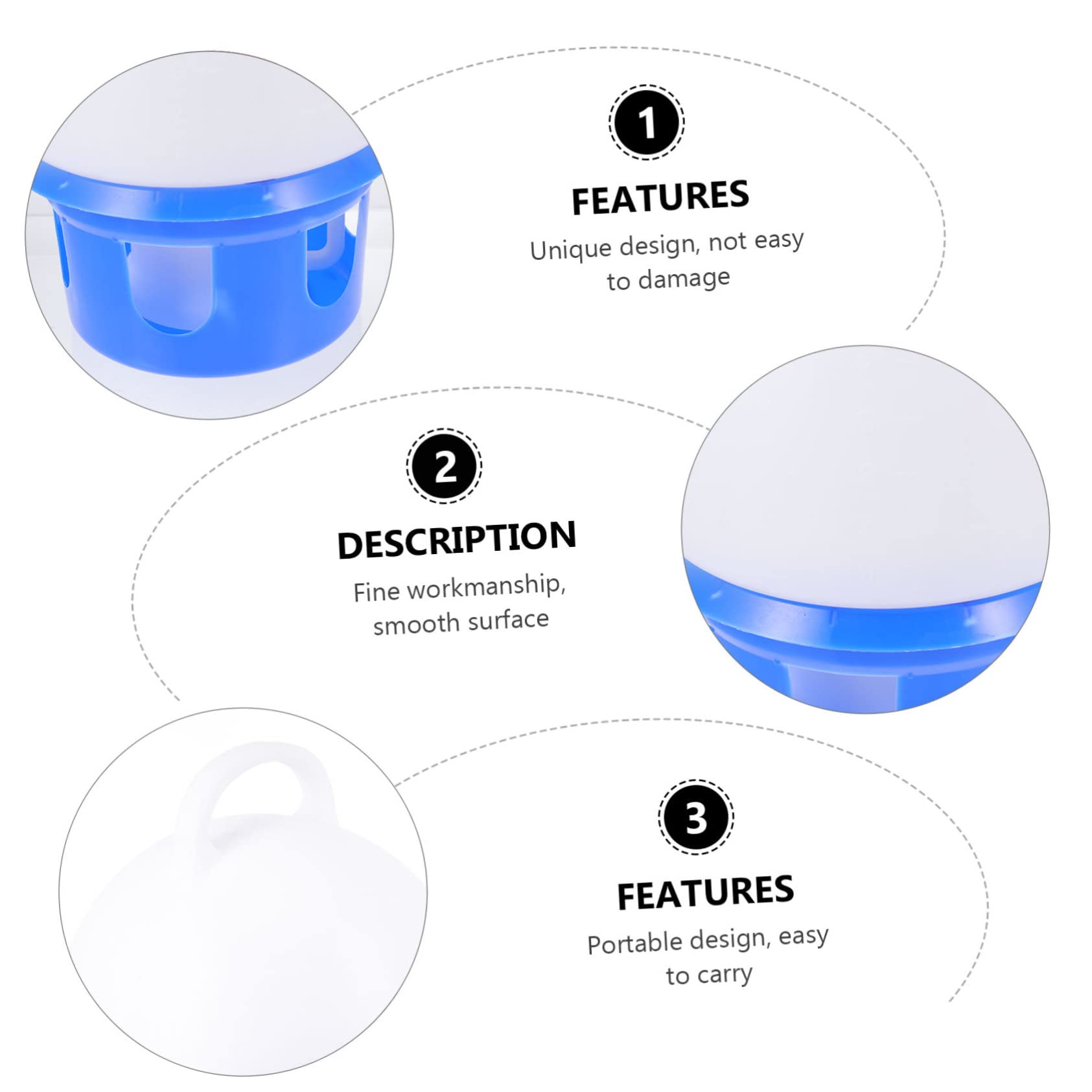Abbeveratoio Automatico Forma Rotonda per Piccioni in Pvc Blu Bevitore d Acqua Facile da Pulire per Uccelli per Decorazione Domestica