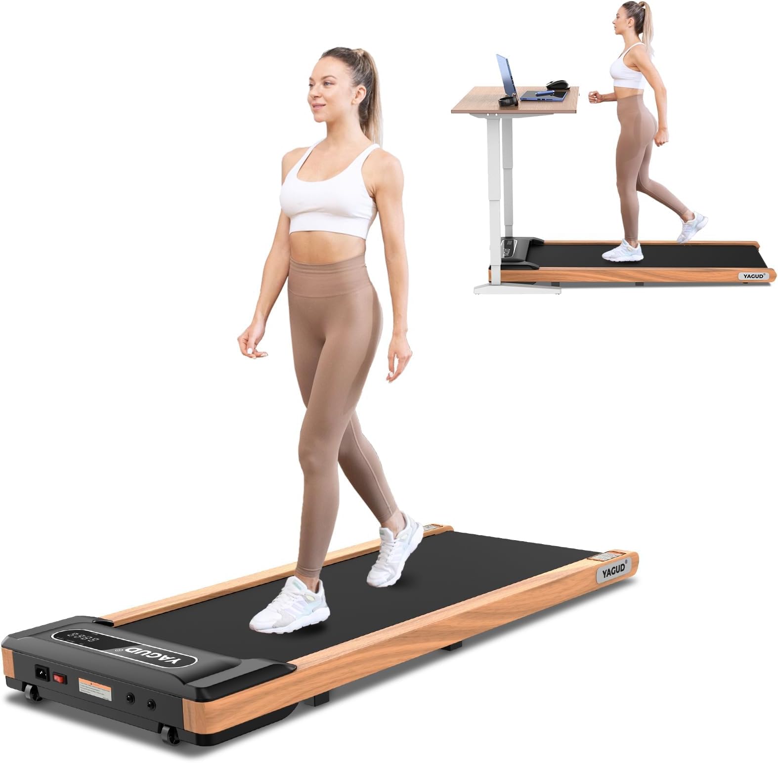 Walking Pad, Walking Pad Treadmill for Home Office, Portable Under Desk Treadmill with Remote Control and LED Display, Walking Jogging Running Machine