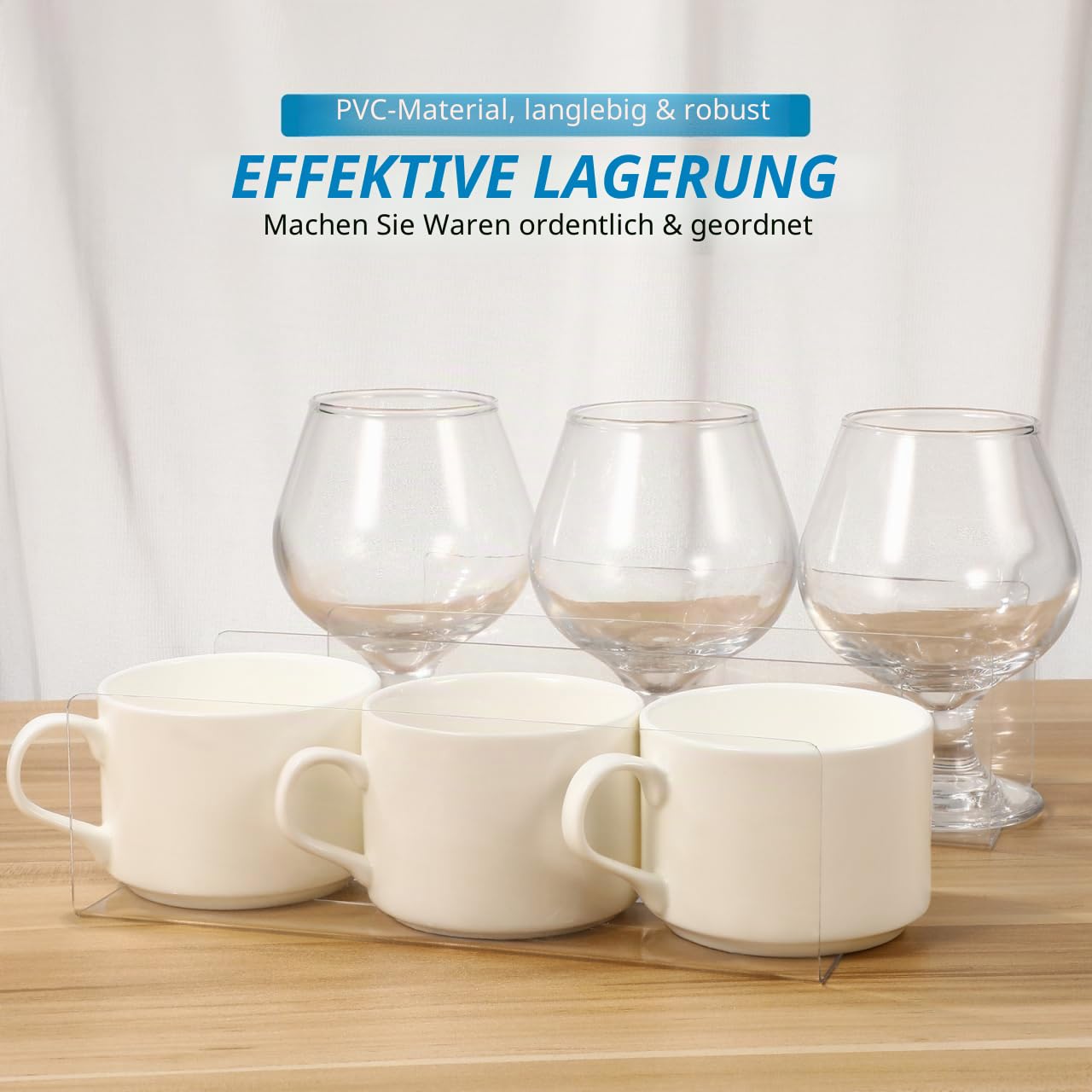 Amosfun Regalteiler Transparent 20 Stück L-Form 20×6×3 cm Kunststoff lebensmittelecht – Warentrennung für Supermarktregale & Küchenschränke, stabil & rutschfest