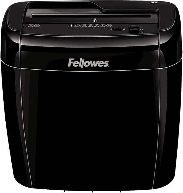 Fellowes 36C CRC47003 Niszczarka do Dokumentów, Czarny, 12 L