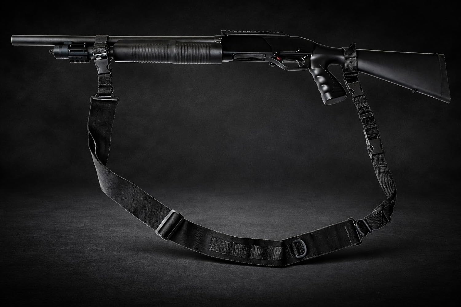 Trinity Tactical 2 Point Sling for Kel-Tec KS7 12 Gauge Pump – Adjustable Bungee Rifle Shotgun Sling Hunting Home Defense Black