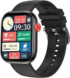 Relógio Inteligente Smartwatch FB047 com 1.83" Tela, Bluetooth, 100 Modos Esporte, IP68, 5 Dias Bateria - 37g Leve para Homens e Mulheres