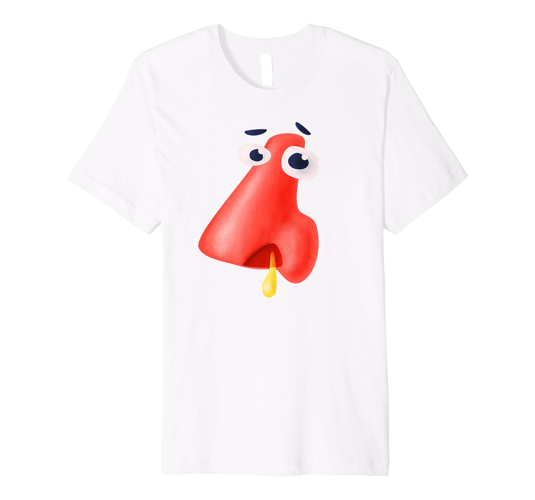 Threadless Boriana Runny Nose Character Flu Humor Graphic Premium T-Shirt