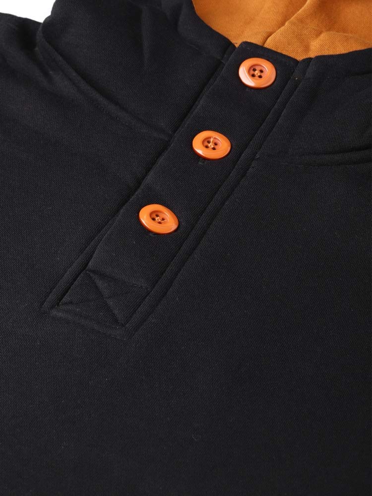 EYEBOGLER Felpa da uomo in cotone lavorato a maglia (SW4-BLMT_P4_Black-Mustard_L)