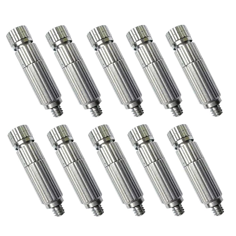 Buse de pulvérisation pour système de refroidissement (50 pièces) buse de pulvérisation anti-obstruction en acier inoxydable 10/24 UNC pour jardin de terrasse 0,15 mm de diamètre d'orifice en acier