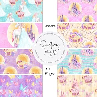 Independently published Unicorn Scrapbooking Paper Pack: Decorative Craft Paper Pad Supplies, Junk Journaling, Scrapbooking, & Crafting Projects - Double Sided 8.5 x 8.5"