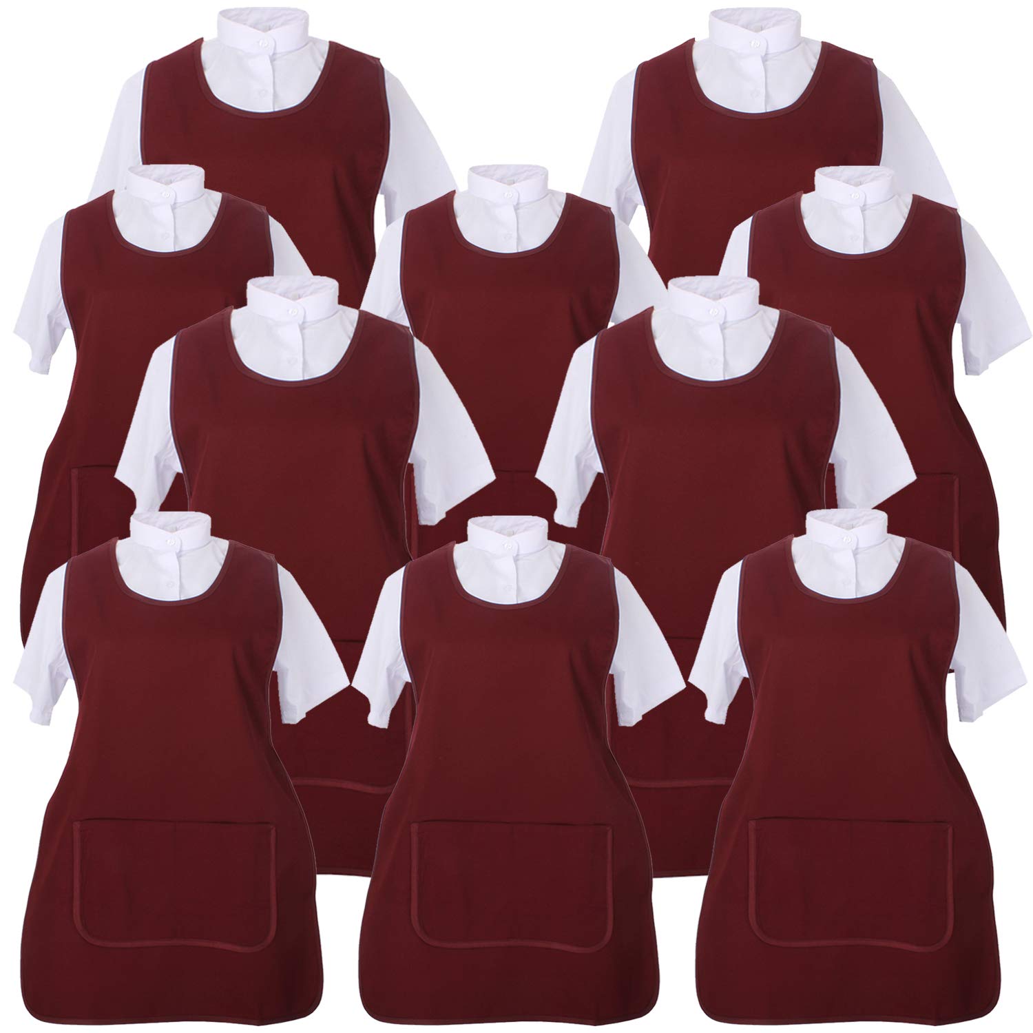 MISEMIYA - Pack*10 Pcs - DELANTAL LIMPIEZA UNIFORME LABORAL CLINICA MÉDICOS LIMPIEZA VETERINARIA SANITARIOS HOSTELERÍA- Ref.868