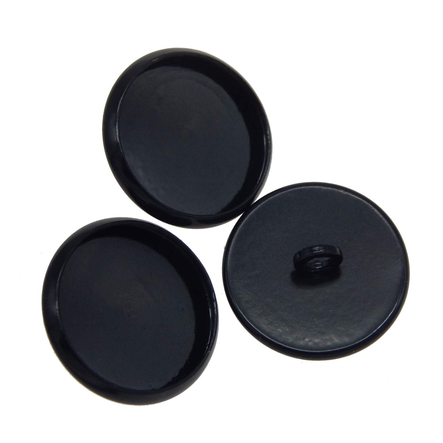 Boutons ronds en métal noir 30 mm pour réparer un manteau dégarni
