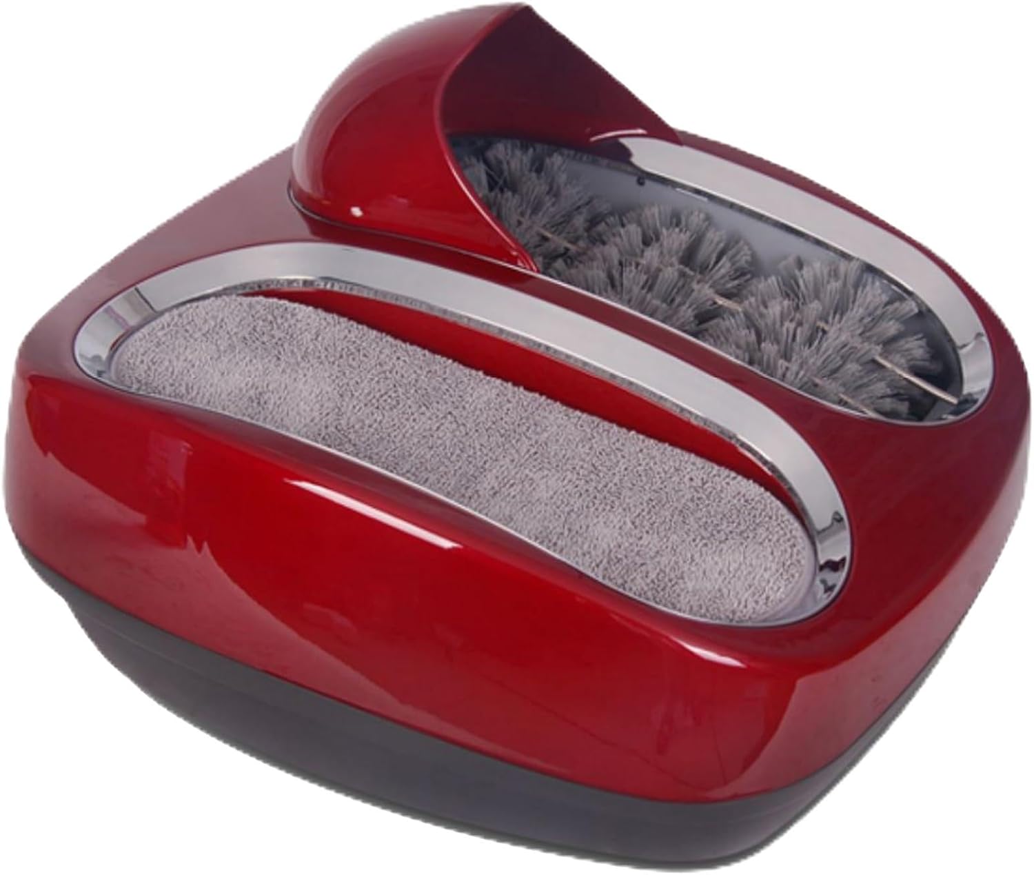 Fully Automatic Shoe Cleaning Machine - Intelligent Sole Cleaning Machine, Household Anti Slip Shoe Cleaning Machine, Compact Shoe Cleaning Machine to Replace Shoe Covers, for Homes, Offices (red)