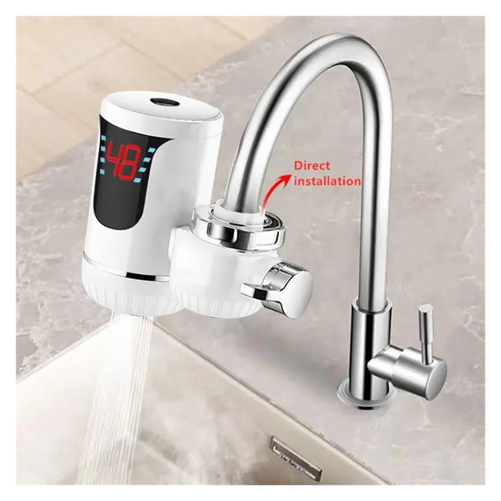 Elettrodomestico Da Cucina Rubinetto Del'acqua Elettrico Senza Serbatoio Istantaneo Cucina Riscaldamento Istantaneo Riscaldamento Del'acqua Del Rubinetto Scaldaacqua Istantaneo La Sicurezza Efficiente
