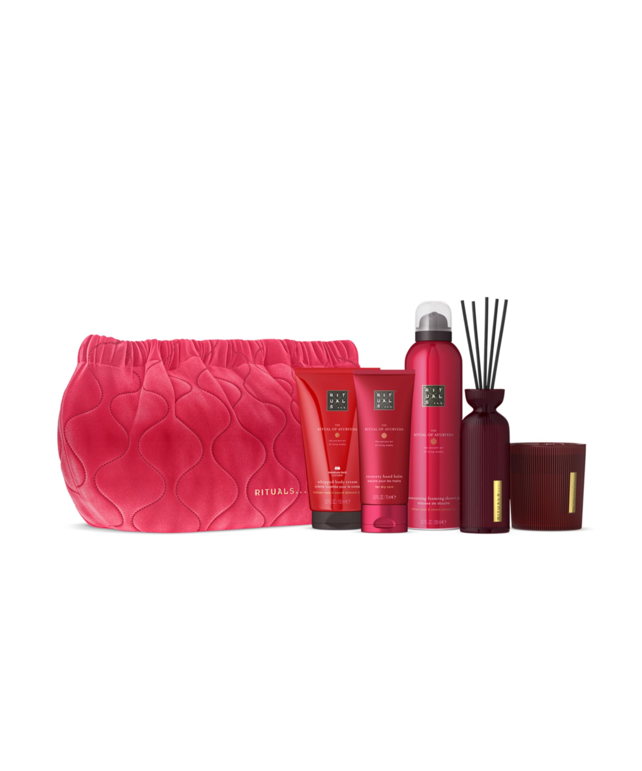 RITUALS The Ritual of Ayurveda Cofre de Regalo Grande Cuidado Corporal Hogar Rosa India Aceite Almendras Dulces