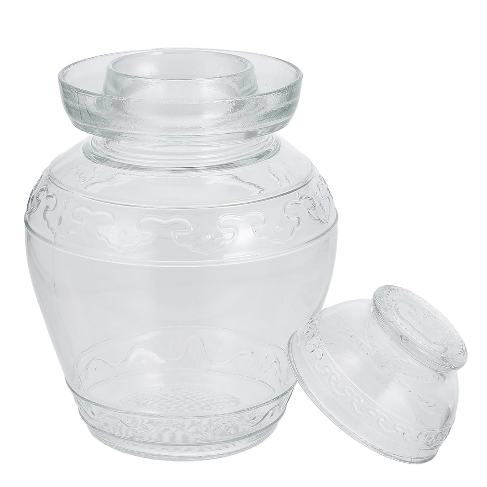 Angoily Transparentes Einmachglas aus Glas mit Deckel für Küchenkleinteile | 1 Stück, Robust und Verschleißfest, Schlichtes Design im Modernen Stil, Geeignet für Pickles