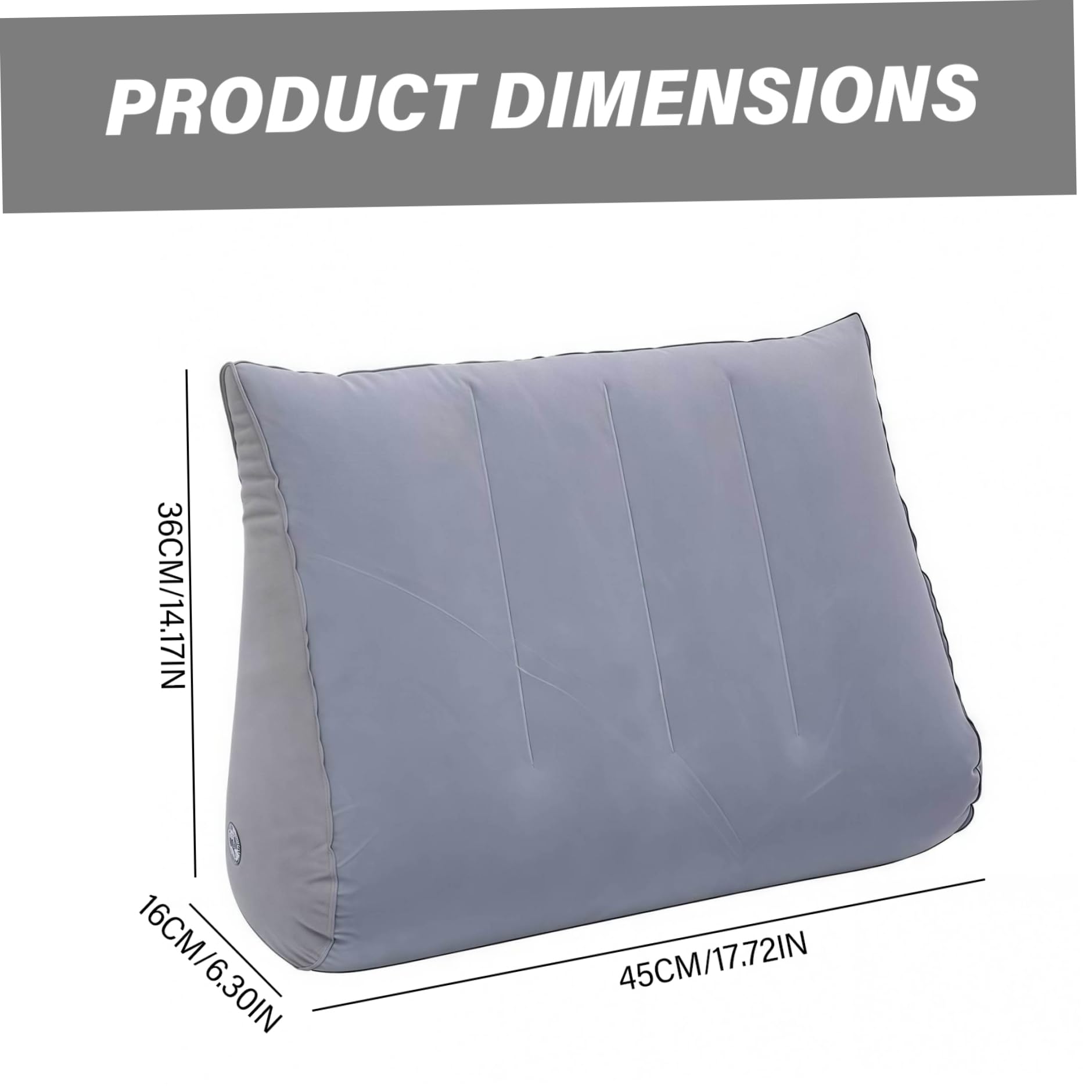 AEIOFU Inflatable Pillow, Lightweight Portable Wedge Pillow Support Cushion for Sleeping, Leg Support, Triangle Bed Wedge for Camping, Travel Triangle Cushion