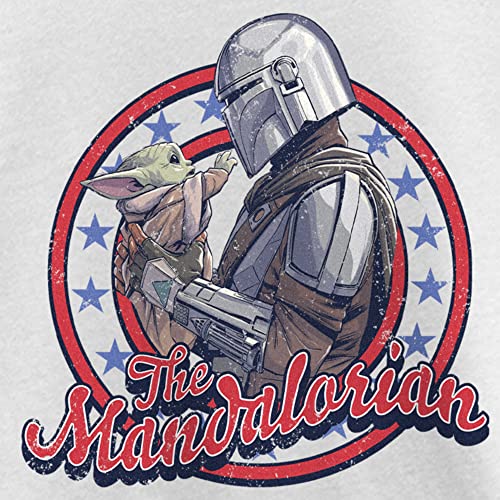 The Mandalorian Girl's Star Wars Fourth of July Grogu and Mando Frame T-Shirt2