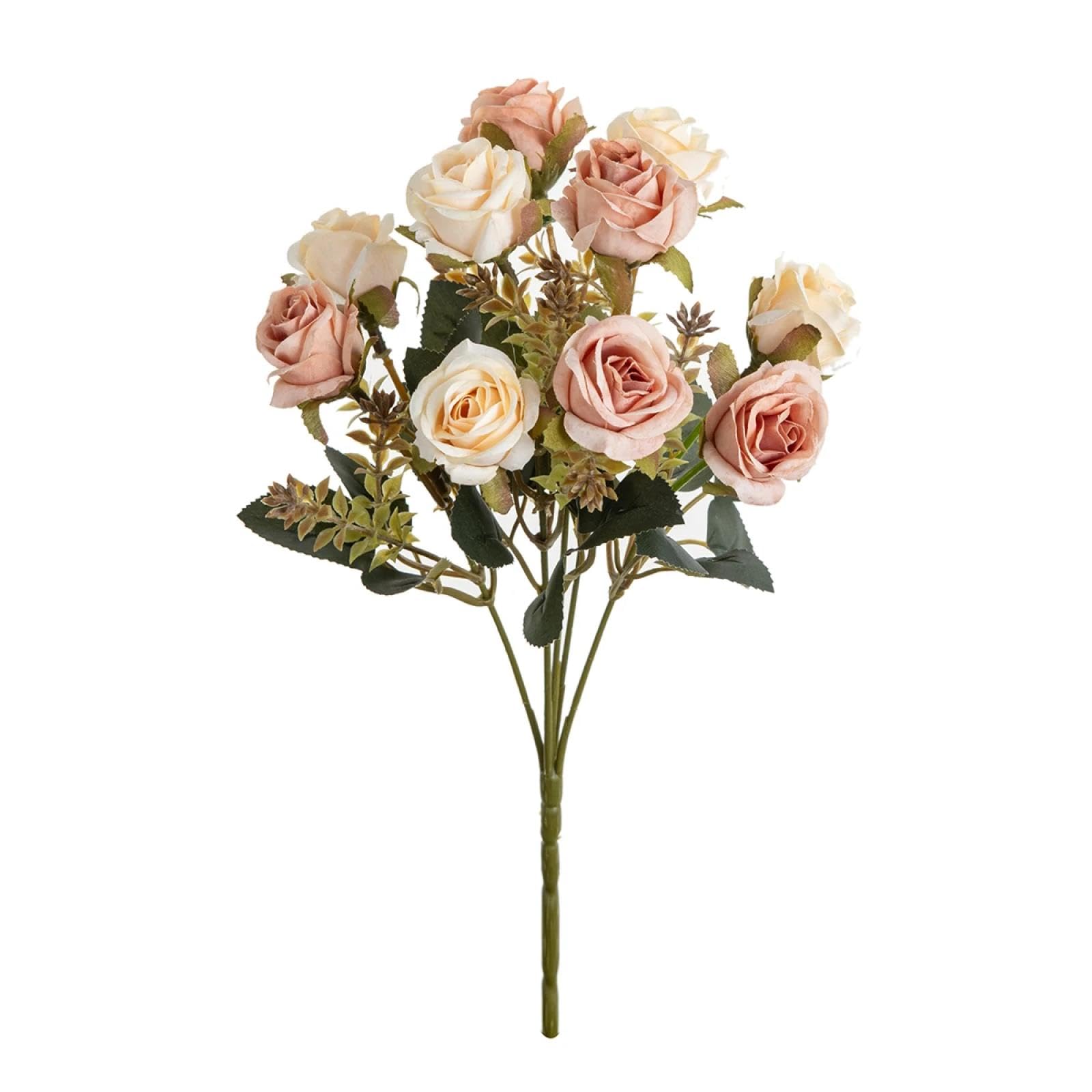 Fleurs artificielles roses en soie bouquet décoratif jardin festival