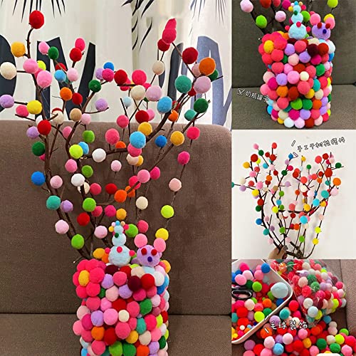120Pcs Assorted Sizes & Colors Craft Pom Poms Balls For Hobby Supplies And Diy Creative Crafts Party Decorations (10) #TOP5