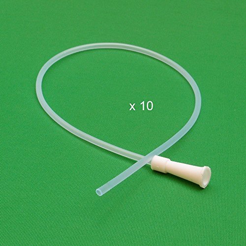 HealthAndYoga(TM) Enema Supplies - PVC Colon Tips - Saver Pack - Set of 10 (Sizes 12Fr)