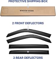 Vista 6 de Viseras de ventana para Honda Pilot 2009 2010 2011 2012 2013 2014 2015 Honda Pilot 2009 2010 2011 2012 2013 2014 2015