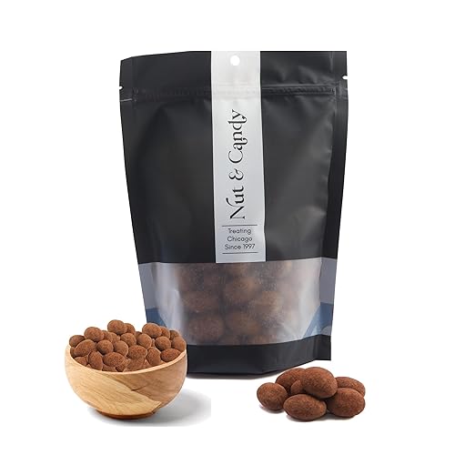 Cocopia Bocadillos de chocolate y almendras con cacao - Deliciosas almendras naturales - Prácticas 14 onzas de almendras que aumentan la energía