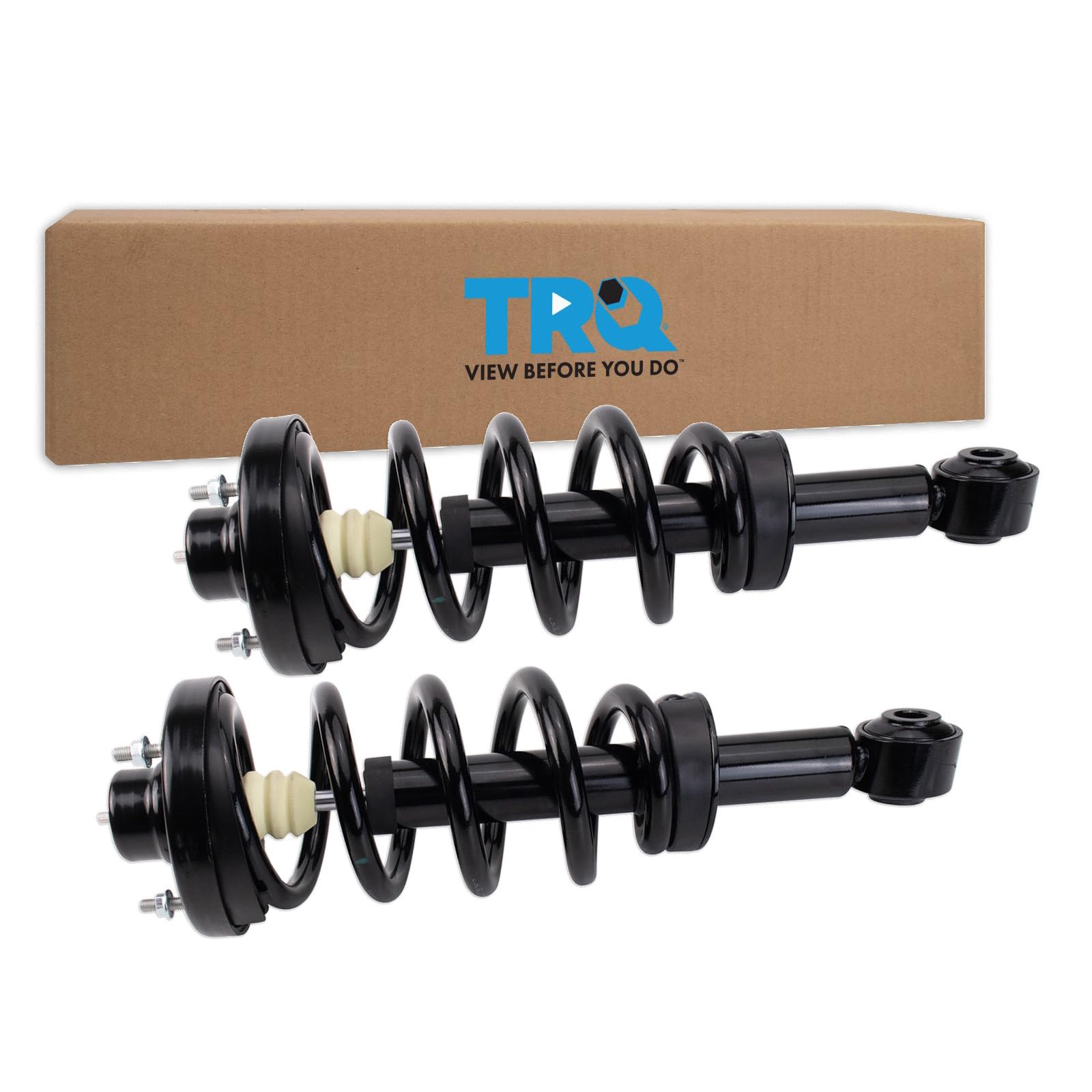 TRQ Rear Shock &amp; Spring Assembly Set Compatible with 18-22 Ford Lincoln