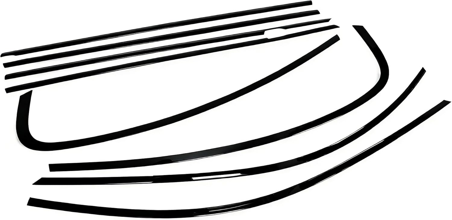 Stainless Steel Window Trim Molding Strip Chrome Cover Sticker Fit for BMW 5 Series G30 530i 540i M550i 2017 2018 2019 2020 2021 2022 2023 Body Side Molding Door Frame Trim(Glossy Black)