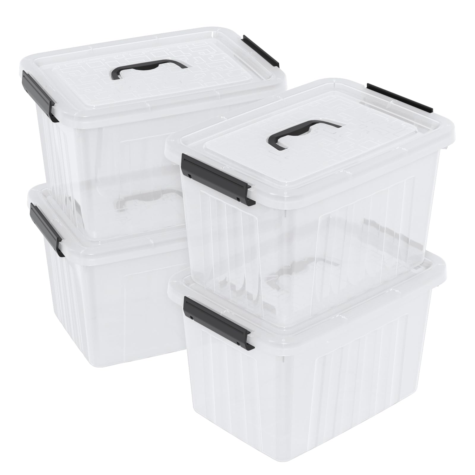 Amazon.com - Kiddream 20 Liter Plastic Clear Storage Bins with